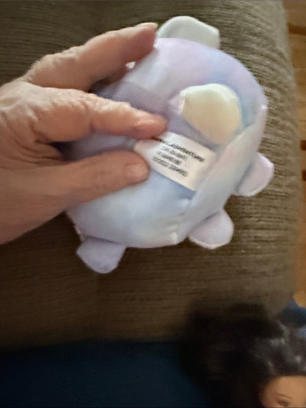 Plush Stuffed Bunny Animal Tie- Dyed -Soft Cuddly Toy - Picture 2 of 7